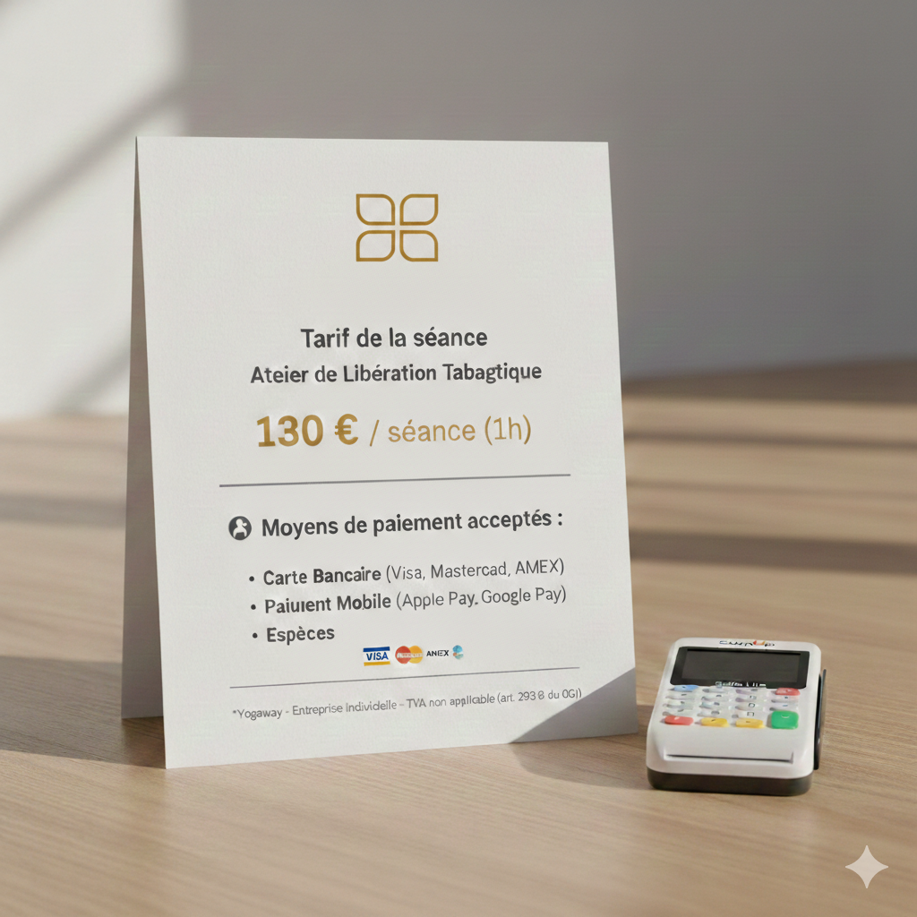 Tarif 130€ et paiement par carte